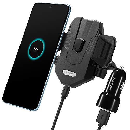Spigen SteadiBoost Caricatore Wireless Auto Veloce Certificato Caricabatterie Auto Incluso Per iPhone 12 Mini Pro Max SE 2020 11 11 Pro MAX XR XS 8 8 Plus Galaxy S21 S20 S10 Note 20 Ultra Note 10