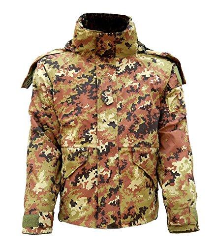 ALGI Parka Militare Vegetato Nylon con Interna Staccabile in Pile (M)