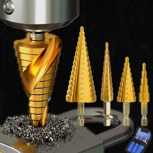 Potenza di perforazione con questo set di punte per trapano HSS rivestite in titanio, perfette per legno e metallo