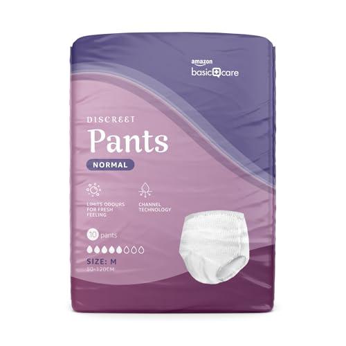 Amazon Basic Care Slip Assorbenti Donna M - 40 pezzi (4 confezioni da 10), Bianco