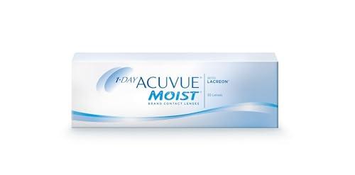 Acuvue 1-DAY Acuvue MOIST con tecnologia LACREON; Lenti a contatto giornaliere; Protezione UV;-2.75 diottrie; BC 8.5; DIA 14.20; 30 lenti