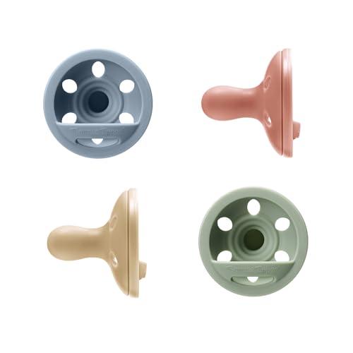Tommee Tippee Ciuccio Simile al Seno, 6-18 Mesi, Confezione da 4, Succhietto Ortodontico, Leggero, Design Monoblocco in Silicone, Tettarella Simmetrica
