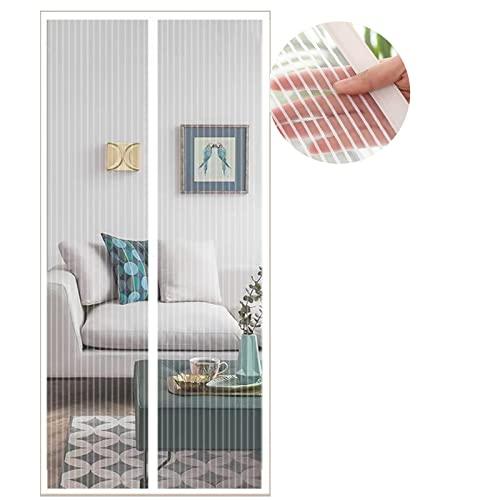Zanzariera Magnetica per Porte, Zanzariera 100x230 cm, Bianca Zanzariere Porte Chiusura Automatica, Facile da Installare, per Porta Finestra Balcone Soggiorno