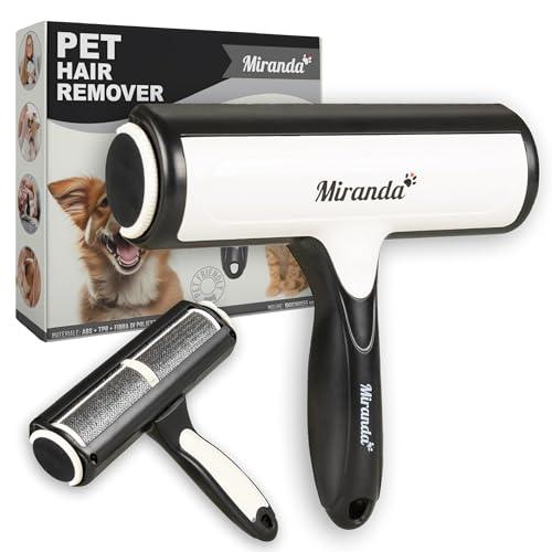 Miranda - Rullo per peli, ADERENZA GARANTITA - Serbatoio Per Peli Incorporato, Ideale Per Vestiti, Design 2025, Anti-Segni Sui Tessuti, Manico Antiscivolo