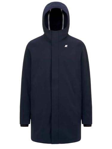 K-Way Giubbotto Lungo uomo, modello MARLYN BONDED realizzato in poliestere, dal Fit Regular, colore Blu