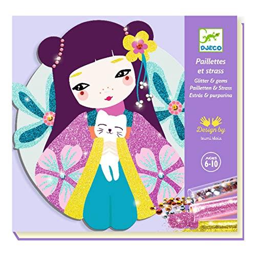 Djeco DJ09523 Onnanoko Glitter & Gem Board Craft Set