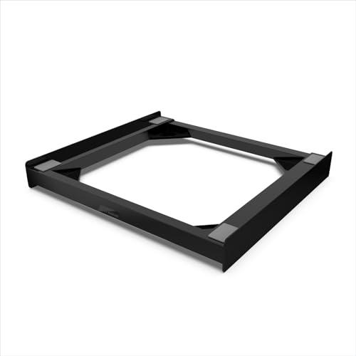 Meliconi Torre Noir, Kit Sovrapposizione Lavatrice-Asciugatrice, Premontato, Certificato TÜV SÜD, 250 Kg, Made in Italy,Senza Ripiano Nero