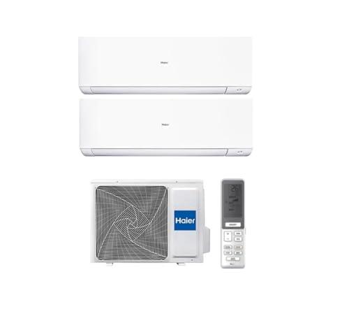 Haier Sphera Climatizzatore Dual 9000+9000 Btu, R32, Inverter, Self Clean, UVC Pro, Display Led, Wifi Integrato, A++A+