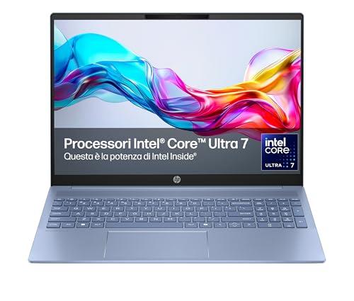 HP OmniBook 5 16-af1003sl, Notebook, (Intel Core Ultra 7 255U AI PC, 24GB RAM, 1TB SSD, Windows 11), Lavoro d'ufficio avanzato, Multitasking, Computer portatile, Tastiera Italiana QWERTY, Blu