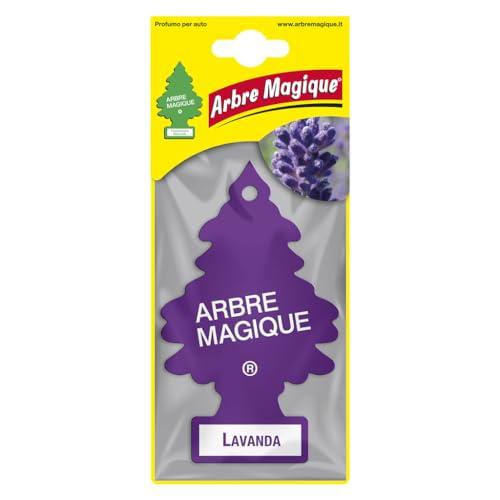 Arbre Magique Mono, Profumatore Auto, Fragranza Lavanda, Profumazione Fresca e Versatile, Durata fino a 7 Settimane, Made in Italy, Confezione da 1 Pezzo