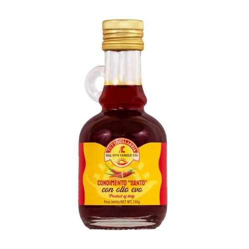 TuttoCalabria - Olio Infuso Al Peperoncino Calabrese - Peperoni Calabresi Infusi Con Olio Extravergine Di Oliva 100% - 190 G