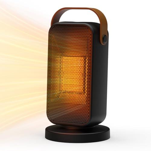 Termoventilatore Portatile, Fashioz Stufe Elettriche a Basso Consumo con 3 Livelli, Protezione Dal Surriscaldamento, Silenzioso Stufetta Elettrica Para Dormitorios, Salones Oficinas,Bagno 1200 W