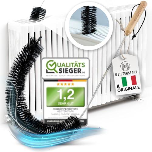 MEISTERSTARK Pulisci Termosifoni Flessibile Lungo 117cm I Spazzola per Pulire Termosifoni senza Graffi I Spazzola Pulizia Caloriferi con Setole di Nylon Flessibili I Per Tutti i Radiatori