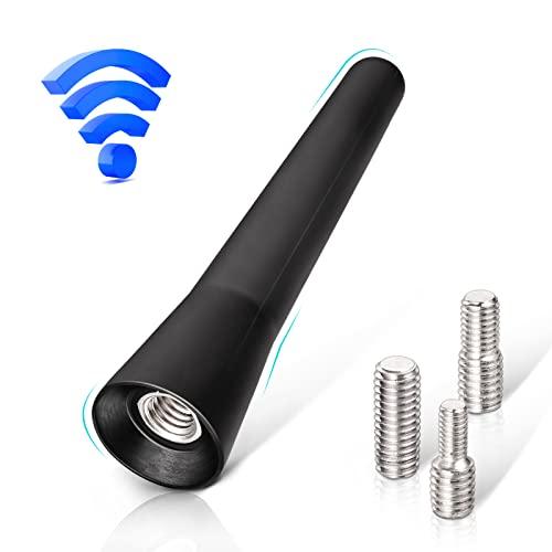 Eightwood Corta Antenna Radio Auto 6.5cm con forte funzione di ricezione FM/AM/DAB