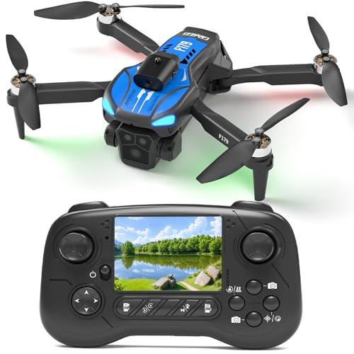 F179 Drone con Camera 1080P, Motori Brushless, Evitamento Ostacoli & WIFI, Volo Waypoint, Traiettoria, 3D Flip, Posizionamento Flusso Ottico, Lente 90°, Portatile per Adulti/Principianti