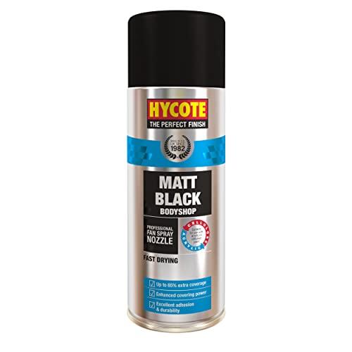 Hycote Bodyshop Vernice Spray ad Asciugatura Rapida 400ml - Nero Opaco
