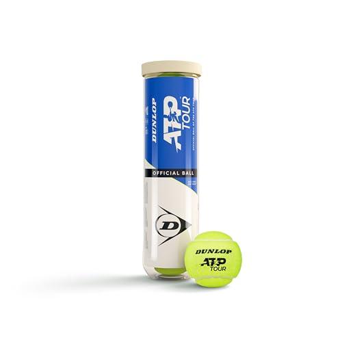 DUNLOP Pallina da tennis ATP Tour, per sabbia, campo duro e erba, 4 palline