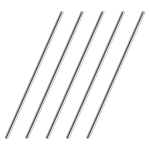 QANCEN 6 Pezzi Aste Rotonde in Acciaio Inox 304, Barra Solida per Fai da Te, 5mm x 300mm Tondino di Ferro per Artigianato, Modellismo e Realizzazione di Automobili e Aerei