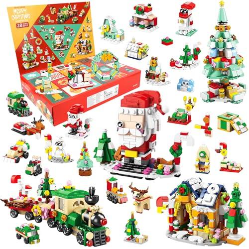 Calendario Avvento 2025 Bambini, 24 Giorni Calendario dell'Avvento Blocchi da Costruzione Albero di Natale, Conto Alla Rovescia di 24 Giorni Calendario dell Avvento Giocattolo Regali di Natale