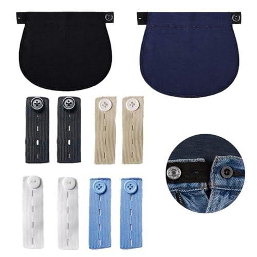 KOLZEMV 10 Pezzi allarga pantaloni, Allarga Pantaloni Fibbia Di Estensione Regolabile, Bottone Allarga Pantaloni, Estensori Cintura Premaman, Prolunga Pantaloni Gravidanza per Donne Incinte