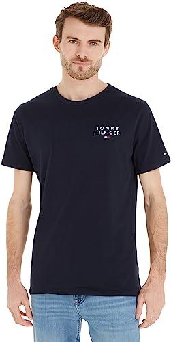 Tommy Hilfiger Cn Ss Tee Logo UM0UM02916, Uomo, Blu (Desert Sky), XL