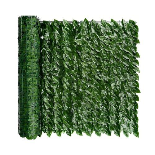 App Life Siepe Finta Artificiale Rotolo Rete Frangivista Frangivento Ornamentale 1680 Foglie Foglia Edera finta Prato Lauro Osmantus Sintetica Anticaduta per Ringhiera Terrazzo Balcone (1x6 Mt)