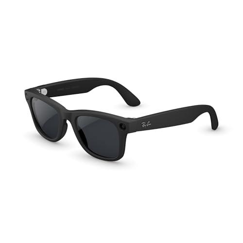 Ray-Ban Meta (Gen 2) Wayfarer Grande Occhiali AI per Uomo, Donna — Fotocamera 12 MP, Video 3K Ultra HD, Meta AI — 2X Durata della Batteria — Montatura Nera Opaca, Lente Transitions Grey