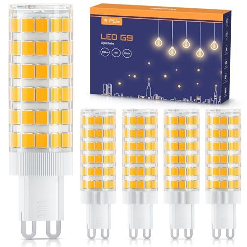 TASMOR G9 LED 8W Lampada Bianco Caldo 3000K, Lampadina LED G9 840 Lumen, Nessuno Sfarfallio, Equivalente a Lampada Alogena 80W, Angolo del Fascio 360°, Non Dimmerabile