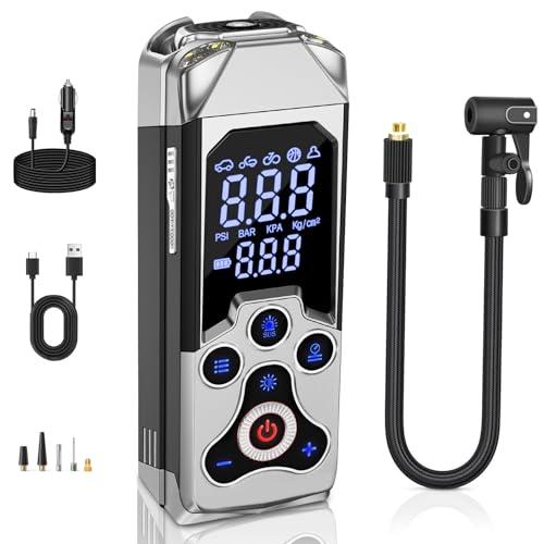 Mini Compressore Aria Portatile Auto: 150PSI Gonfia Gomme Pompa Elettrica,12V Gonfiatore Gomme Minicompressore per Auto Bicicletta Moto(Nero)