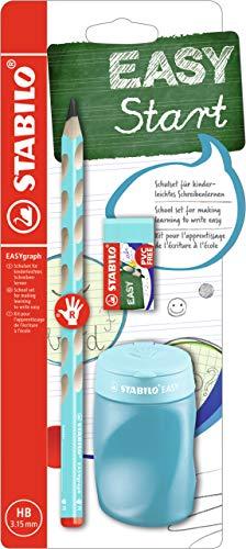 Stabilo EASYgraph - School Set - Azzurro - per Destrimani - con Gomma + Temperino