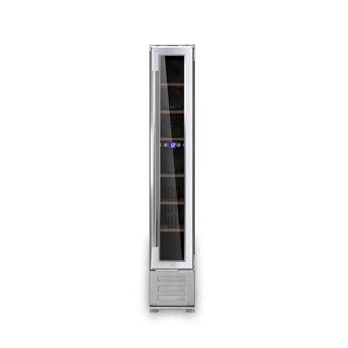 Les Petits Champs Cantina da incasso 7 bottiglie CAVSE7, Capacità 22L, Porte in acciaio inox, Regolazione della temperatura da 5°C a 22°C, Illuminazione LED, Anti-UV, 6 ripiani