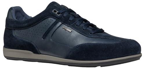 Geox Scarpe da Ginnastica da Uomo U IONIO, Blu, 42 EU, Blu, 42 EU