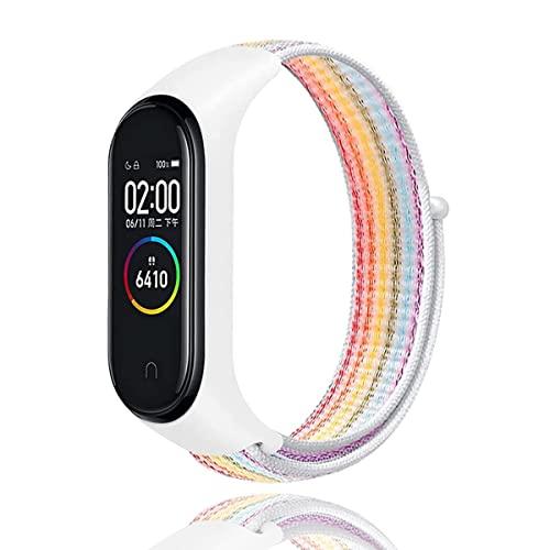 Keecuty Cinturino in Nylon per Xiaomi Mi Band 6/5/4/3 Cinturino in Nylon Regolabile Cinturino di Ricambio Compatibile XiaomiMi Band 6/5/4/3 per Donna Uomo