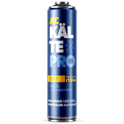 KÄLTEPRO Ricarica Clima Auto R134a Fai da Te - Gas Refrigerante con Olio Lubrificante - Kit 2-in-1 per Climatizzatore Auto 1995–2016- Equivalente a 755g di Gas R134a