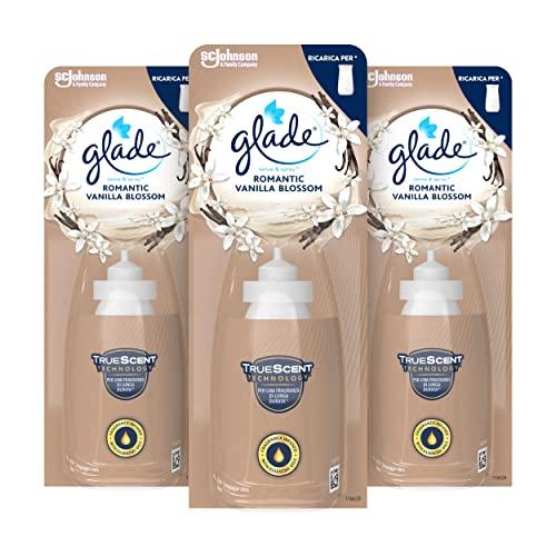 Glade Sense & Spray Profumatore per Ambienti con Oli Essenziali e Sensore di Movimento, Fragranza Vaniglia, 3 Ricariche