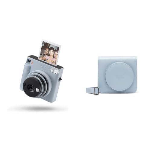Fujifilm Instax Square Sq 1 Glacier Blue | Fotocamera A Sviluppo Istantaneo | Modalità One-Touch Selfie | Esposizione Automatica | Foto Formato 62X62Mm & SQ1 Camera Case, Glacier Blue
