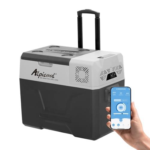 Alpicool CX40 40 Litri Frigoriferi Portatile Elettrico Frigorifero per Auto Congelatore 12V 24V DC/AC Mini Frigo per Viaggio, Picnic, Campeggio Uso Esterno