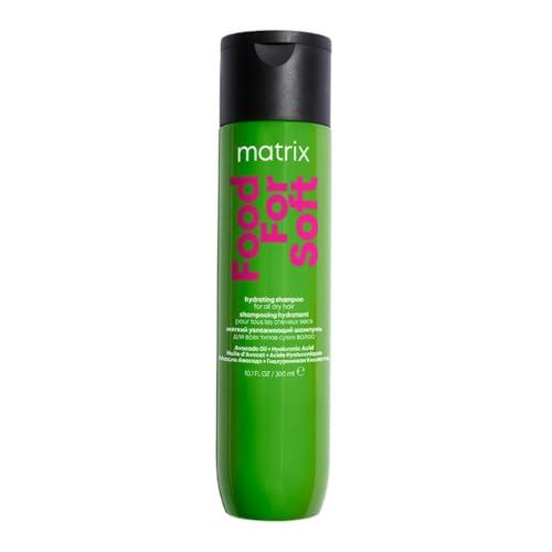 Matrix, Shampoo Idratante per Capelli Secchi, Chioma Effetto Seta, Con Olio di Avocado e Acido Ialuronico, Food For Soft, 300 ml