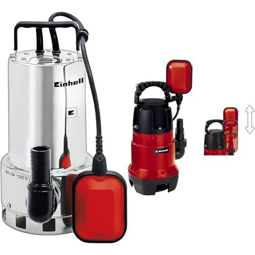 Einhell Pompa per acque scure GC-DP 1020 N (1000W, corpo estraneo Ø20mm & GC-DP 7835 Pompa acque scure (780 W, portata max 15700 L/h, prevalenza 8 m, immersione max 7 m, corpi estranei fino a 35 mm)