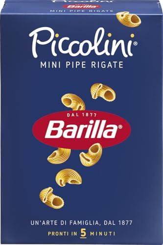 Barilla Pasta Mini Pipe Rigate Piccolini, Pasta Corta di Semola di Grano Duro, 500 gr