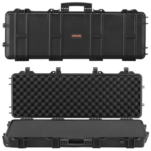 VEVOR Custodia Rigida per Fucile Dimensioni Esterni 1089x392x155 mm, Custodia per Fucile Lungo con Ruote per Trasporto, Scatola per Armi Pistole IP67 Impermeabile Antipolvere, Nero