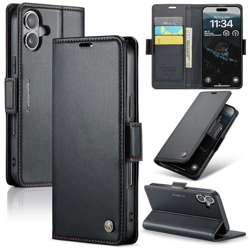 Rerzoiro Cover per iPhone 17 Custodia Portafoglio [Blocco RFID] Premium Pelle PU Wallet Case Flip Libro con Porta Carte Slot Supporto Flip Case per iPhone 17, Nero