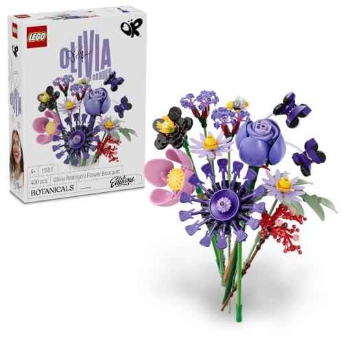 LEGO Botanicals & Editions Bouquet di Fiori di Olivia Rodrigo - 11 Fiori Artificiali tra cui Rose e Margherite - Decorazione per Camera da Letto - Idea Regalo per Bambine da 9 Anni in su - 11507