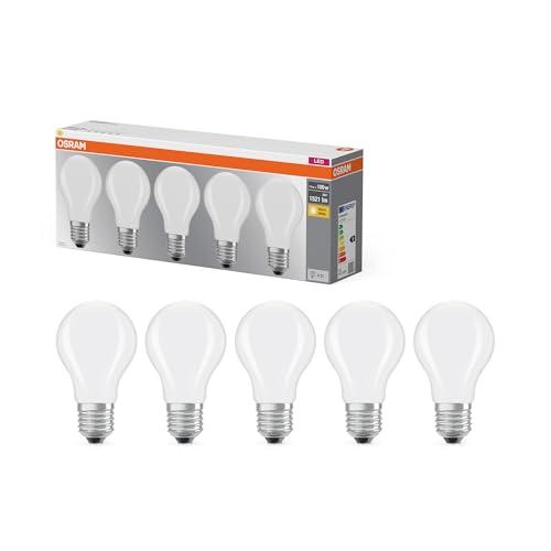 OSRAM Lampada LED Filament Base A100 forma lampadina 11W 827, bianco caldo 2700K, E27, satinato, 1521 lm, luce istantanea al 100%
