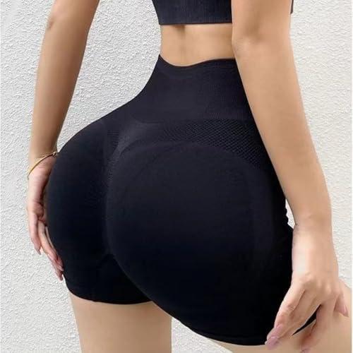 Pantaloncini da palestra da donna, pantaloncini da motociclista a vita alta, leggings per sollevamento del sedere, per allenamento, corsa, yoga