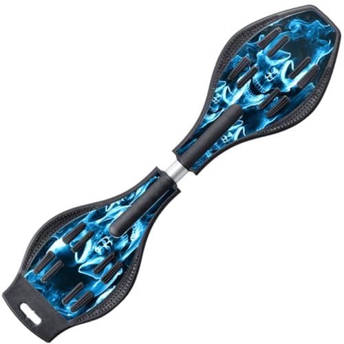 ERNAN Waveboard,Waveboard con LED Ruote,per bambini Street Surfen Caster Torsion Skateboard Double Decks Casterboard for Kids/Teens (HSK)