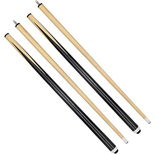 VANLAN Billiard House Cue Sticks Pool Cues 2-Piece 48 Inches Billiard Tips 13mm House Bar Billiard Cue Sticks Hardwood Cues Set of 2 (48