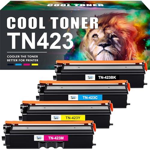 Cool Toner TN423 Cartuccia toner compatibile per Brother TN-423 TN-423BK TN-421 TN421 HL-L8260CDW HL-L8360CDW MFC-L8690CDW MFC-L8900CDW DCP-L8410CDW Nero Ciano Giallo Magenta, confezione da 4