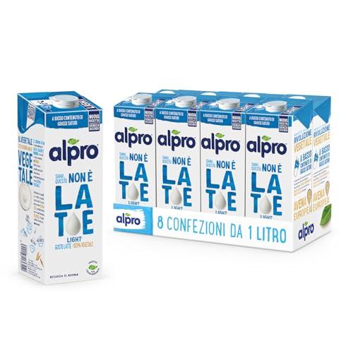 ALPRO, QUESTO NON È LATTE - Bevanda all' AVENA, Light, 100% Vegetale, Gusto Latte (8 confezioni x 1 Litro)