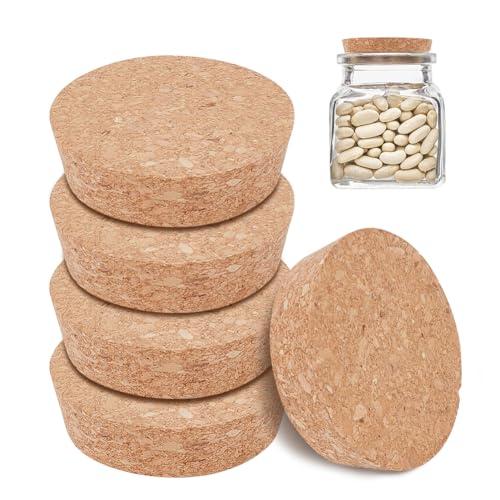 BENECREAT 6 Pezzo di Tappo per Bottiglia in Sughero, Tappi di Vino con Tappo Affusolato, Tappi di Ricambio per Vini, Bottiglie Decorative, Vasi, Arts,7.7cm di Diametro,Halloween Christmas